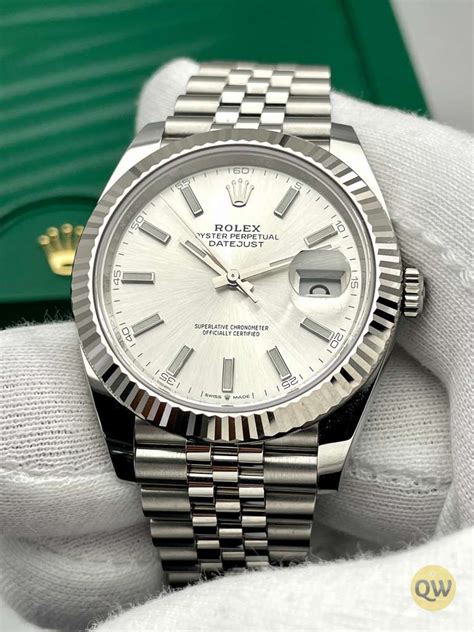 rolex datejust 41 silver diamond dial|Rolex Datejust 41 price.